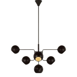 Christiane Lemieux by Visual Comfort Studio Chaumont 8-Light Extra Large Chandelier in Aged Iron For Sale