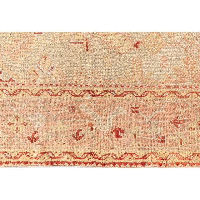 Textile 1920s Turkish Oushak Rug For Sale - Image 7 of 12