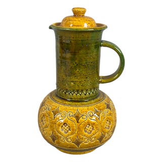 Vase Jug in Majolica by Aldo Londi for Bitossi For Sale