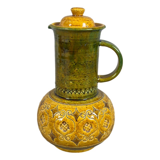 Vase Jug in Majolica by Aldo Londi for Bitossi For Sale