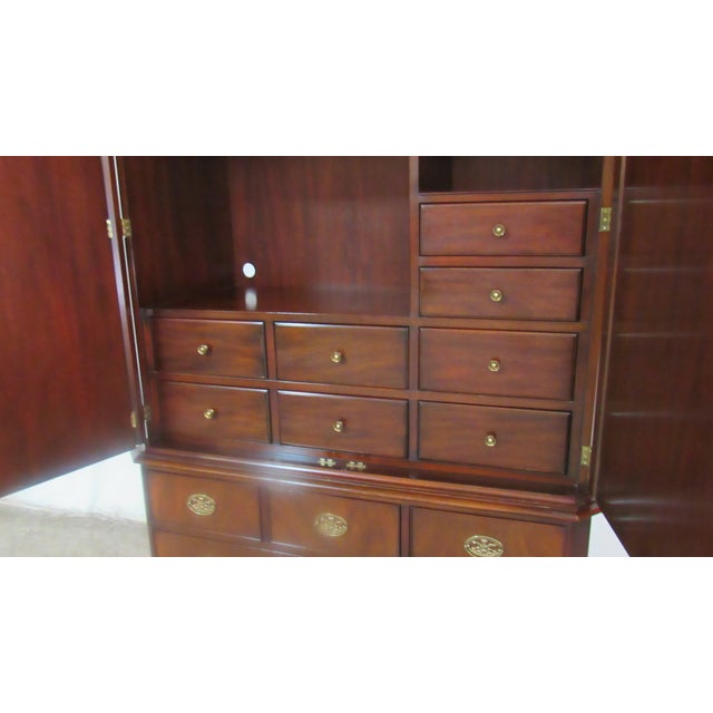 Henkel Harris Flame Mahogany Armoire Wardrobe For Sale - Image 10 of 15