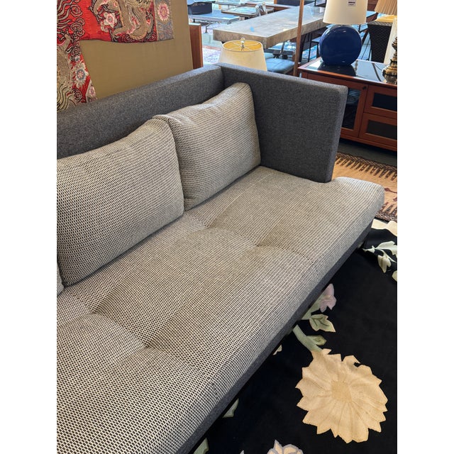 Charcoal Jay Jeffers Bespoke Shelter Sofa, in the Style of Milo Baughman For Sale - Image 8 of 12