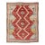 Antique Turkish Oushak Rug With Bold Red, Soft Blue, and Golden Accents For Sale