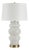 Ivory Glass Banister Table Lamp For Sale