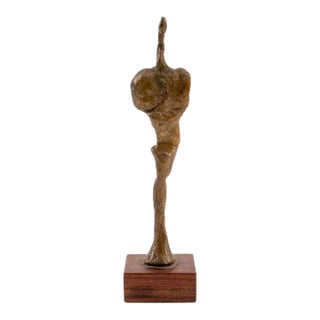 Mid 20th Century Louis Mendez Standing Figure Bronze Sculpture For Sale