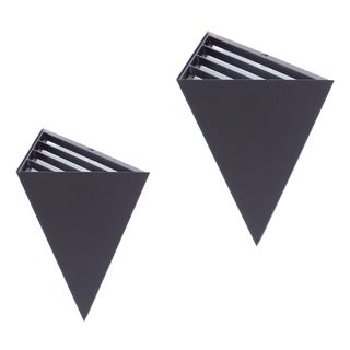 Postmodern Metal Black Kite Sconces from Massive Lighting, 1980, Set of 2 For Sale