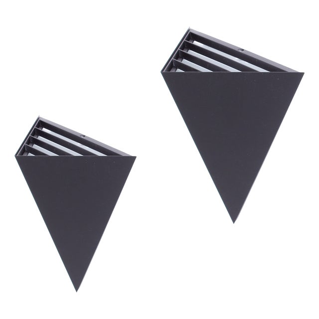 Postmodern Metal Black Kite Sconces from Massive Lighting, 1980, Set of 2 For Sale