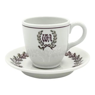 Vintage 5-Star the Waldorf Astoria Hotel Nyc Demitasse Cup & Saucer For Sale
