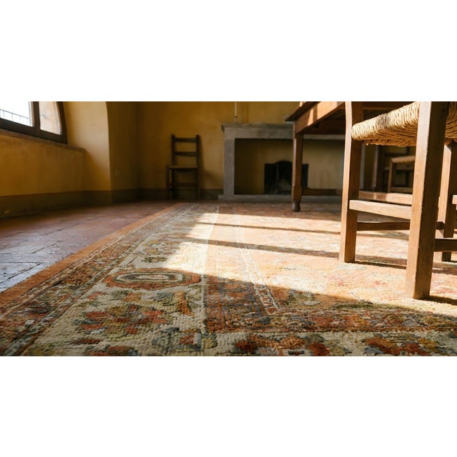 Graceful Antique Turkish Oushak Small Rug With Subtle Pastel Allover Design For Sale - Image 15 of 15