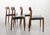 Mid-Century Modern Teak Dining Chairs with Black Leather by Niels Otto Møller for J.L. Møllers, 1960s, Set of 4 For Sale - Image 3 of 18