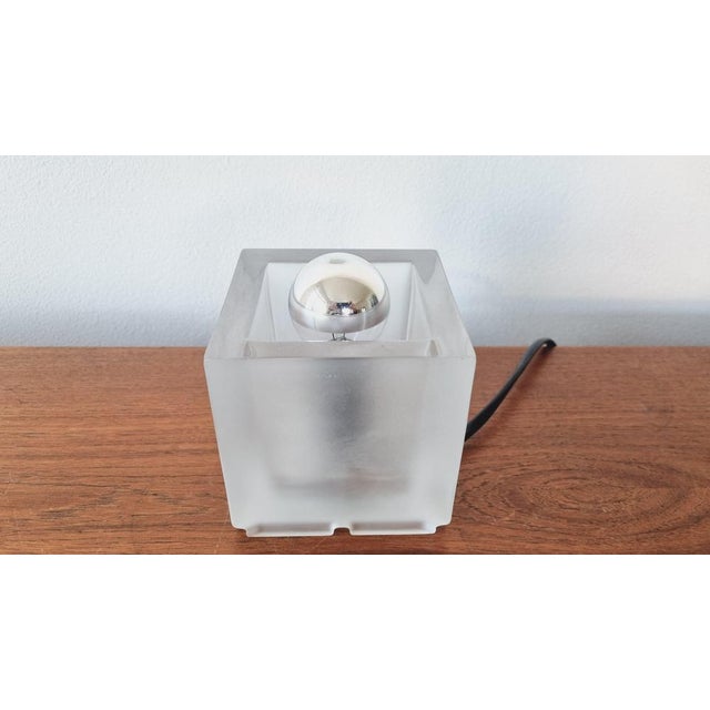 Mid-Century Modern Mid-Century Table Lamp Ice Glass Cube from Peill & Putzler, Germany, 1970s For Sale - Image 3 of 16