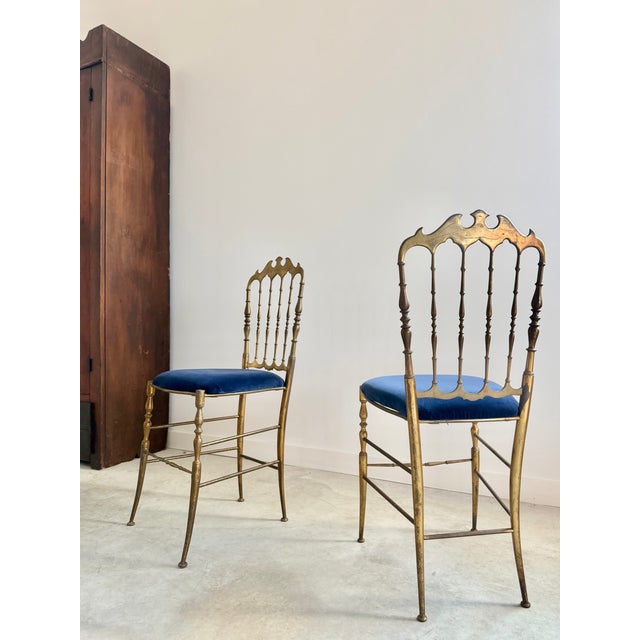 Brass Chiavari Chairs, Italy, 1960s, Fratelli Levaggi/Guiseppe Gaetano Descalzi For Sale - Image 9 of 17