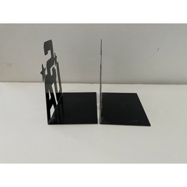 1960s Mid Century Chrome Plate USA Bookends - Set of 2 For Sale - Image 4 of 6
