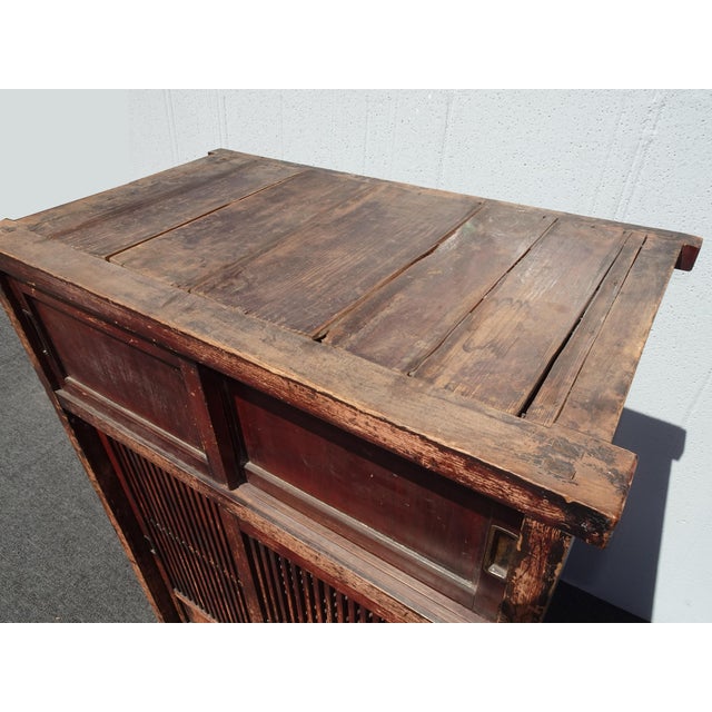 Share Antique 1900's Wabisabi Japanese Antique Tansu Storage Cabinet Sideboard For Sale In Los Angeles - Image 6 of 18