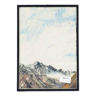 Guerrino Morbini, Mountain Landscape, Pastel For Sale