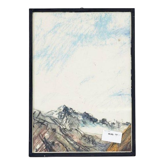 Guerrino Morbini, Mountain Landscape, Pastel For Sale