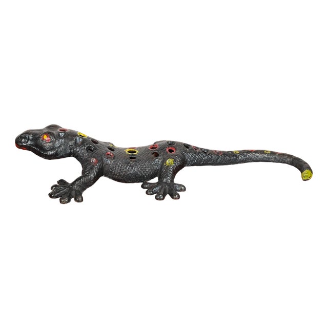 美品！DMC Classics Lizard Acute Mid-Century Brutalist Metal Gecco Figurine, 1960s | Chairish