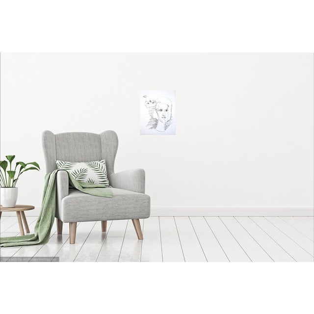 Paper Portrait of a Woman For Sale - Image 7 of 7