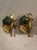 These fabulous 1940s Art Nouveau Green Jasper Gold Earrings will be a nice addition to any vintage jewelry collection. The...