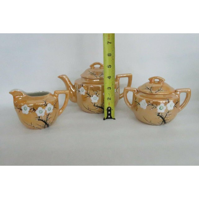 Mid 20th Century Cherry Blossom Japanese Lusterware Hand Painted 15