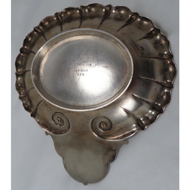 Metal Antique American Victorian Rococo Revival Sterling Silver Trinket Tray For Sale - Image 7 of 13