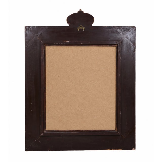 Wood A Rococo-Style, Hand-Carved, Gilded Crown Mirror For Sale - Image 7 of 9