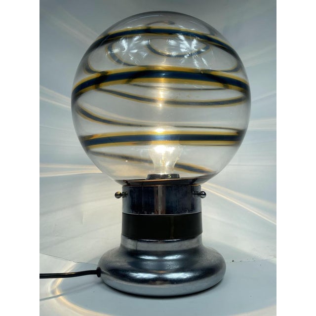 Murano Glass Table Lamp attributed to Toni Zuccheri, Italy, 1960s For Sale - Image 4 of 17