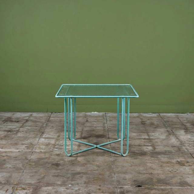 Mid-Century Modern Walter Lamb Verdigris Square Bronze Patio Dining Table for Brown Jordan For Sale - Image 3 of 18