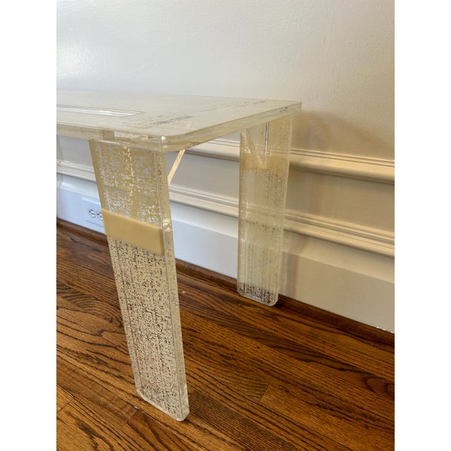 This Acrylic Louis Vuitton Logo Bench was found in Italy. The “Louis Vuitton” words seem to be embossed on top of the...