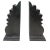 Black 1990s Black Wood Scroll Fleur Bookends- 9a Pair For Sale - Image 8 of 11