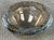 Vintage thick glass candy dish with gold metallic speckled design motif.