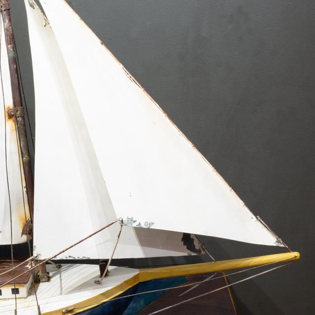 Vintage Seafood Restaurant Ship Model Exterior Display c.1960 For Sale - Image 13 of 14