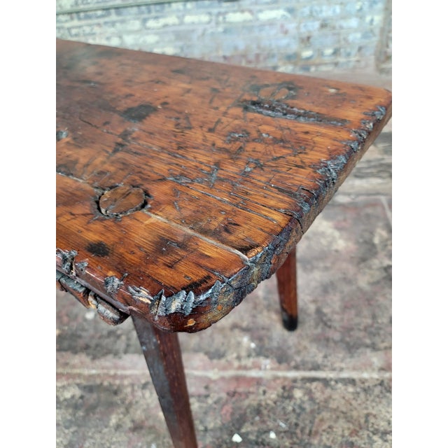 Brown 18th Century Primitive Farm Table Stand For Sale - Image 8 of 13