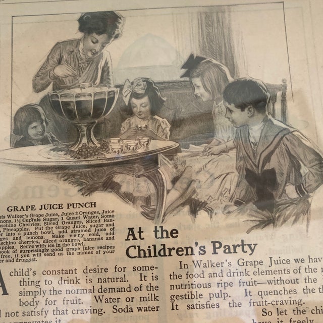 Turn of the Century Advertisement for Walker’s Grape Juice Chairish