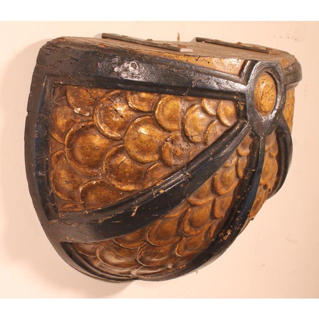 Console in Polychrome Carved Wood For Sale - Image 3 of 6