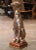 Vintage Italian Silvered Greyhound Dog Sculpture on Red Gilt Base For Sale - Image 4 of 11