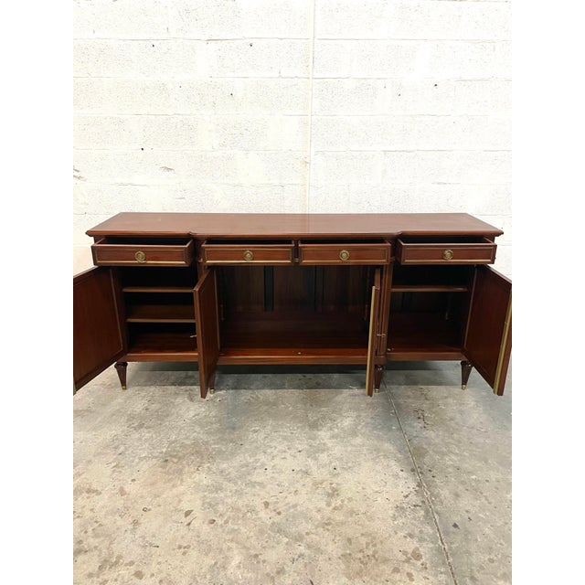 1910s Fine French Vintage Louis XVI Solid Mahogany Sideboard or Buffet