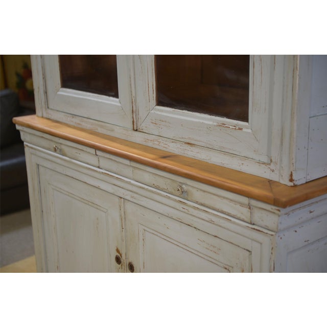 19th Century Two-Part Cherrywood Buffet For Sale - Image 12 of 13