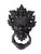 Large Cast Iron Gothic Devil Door knocker. Very impressive Black devils face .scary Great expression on its face . .