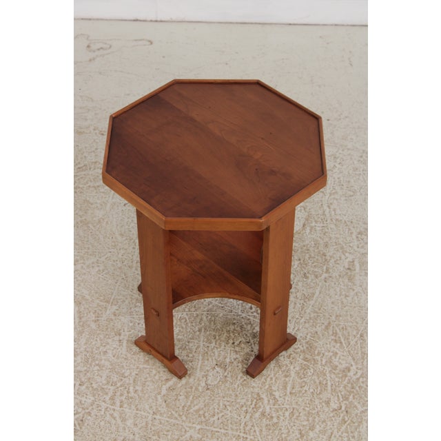 Arts & Crafts Stickley Arts and Crafts Cherry Octagonal Mission Lamp Table For Sale - Image 3 of 15