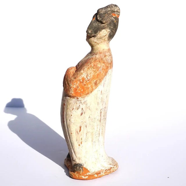 15th Century & Earlier Antique Tang Dynasty Fat Lady Pottery Figure For Sale - Image 5 of 10