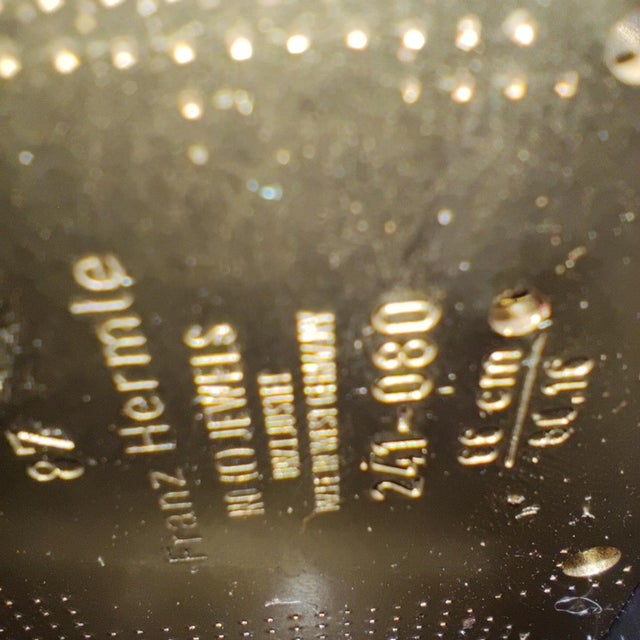 Metal 1987s Dutch Wall Clock a Maestricht Weight Driven by Hermle Brass Bell Strike For Sale - Image 7 of 7