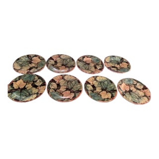8 Gien Feuillage Salad Plates For Sale