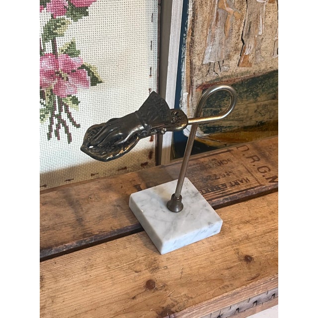 Vintage Victorian Style Decorative Hand Clip With Stone Like Base For Sale In Seattle - Image 6 of 8