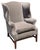 Antique Georgian Wingback Mohair Arm Chair For Sale