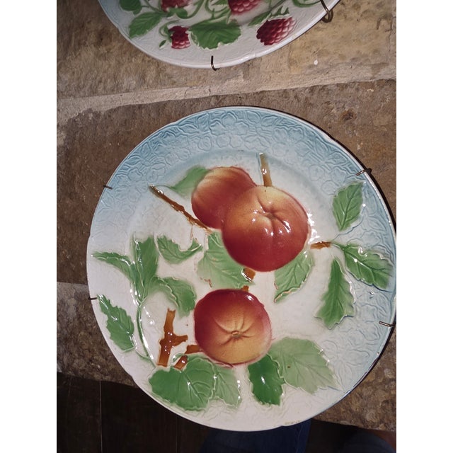 Collection of Antique French Majolica Plates For Sale In San Antonio - Image 6 of 11