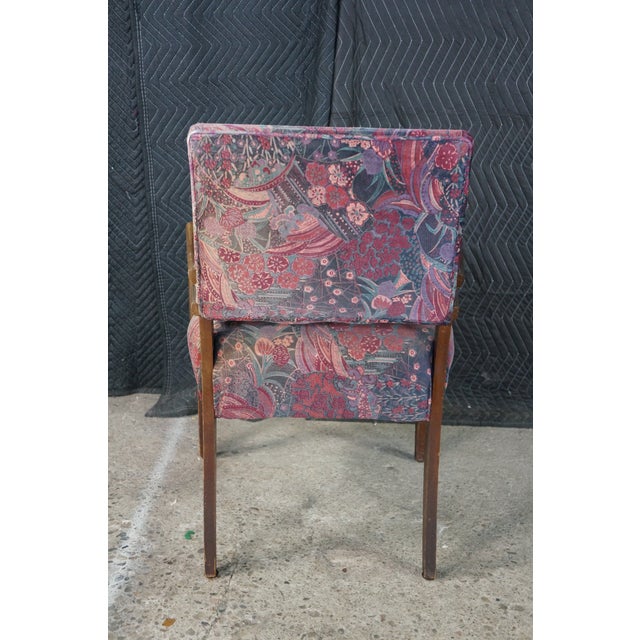 Mid Century Art Deco Style Bentwood Library Vanity Arm Reading Chair MCM Retro For Sale - Image 16 of 18