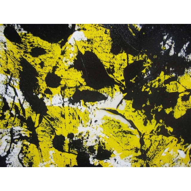 Abstract Gerald Campbell Mandala Painting in Yellow For Sale - Image 3 of 7