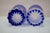 Blue Late 20th Century Bohemian Blue Cut to Clear Crystal Polka Dot Shot Glasses Tumblers - Set of 5 For Sale - Image 8 of 11