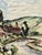 Rustic Henry Emil Salloch Original Watercolor on Paper European River Valley, 1935. For Sale - Image 3 of 6